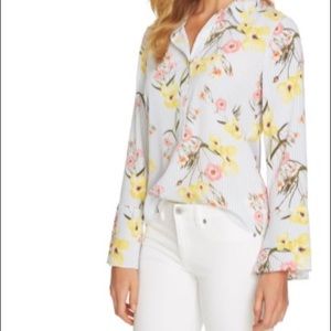 CeCe Botanical Blooms Blouse
